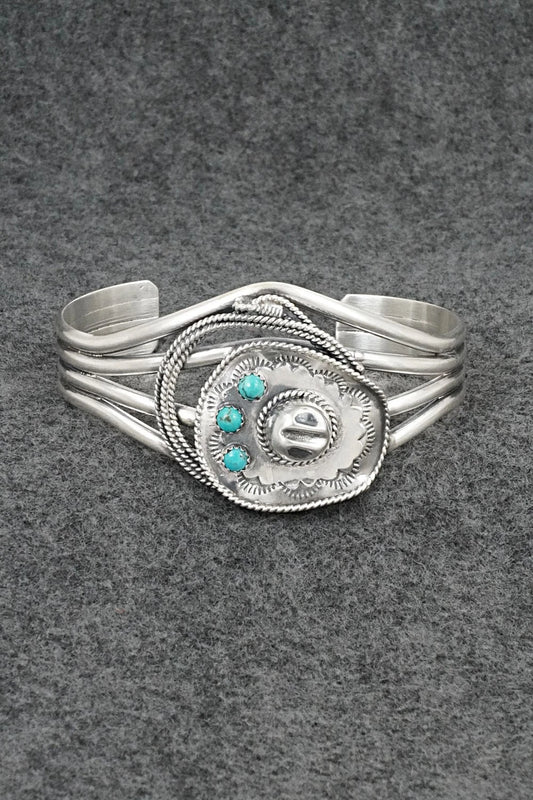 Turquoise & Sterling Silver Bracelet - Bobby Platero