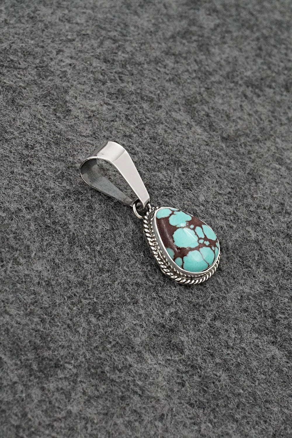 Turquoise & Sterling Silver Pendant - Eugene Gruber