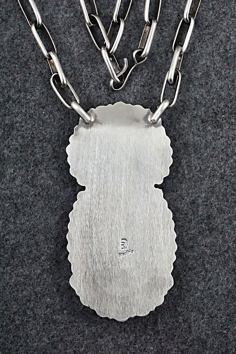 Turquoise & Sterling Silver Necklace - Raymond Delgarito