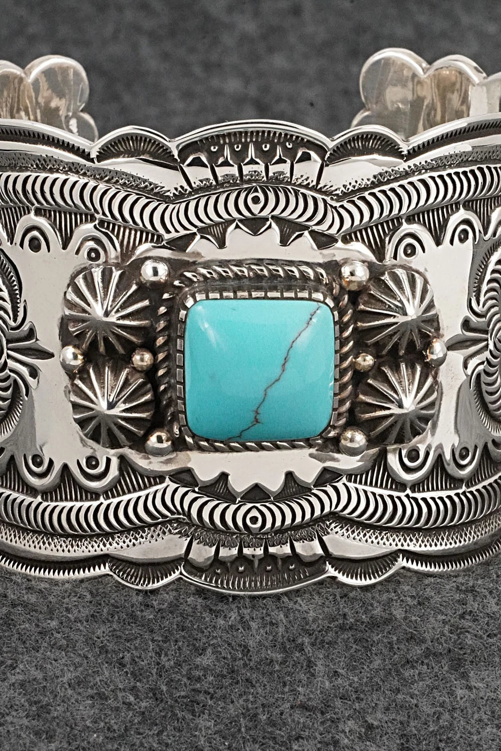 Turquoise & Sterling Silver Bracelet - Roland Dixson