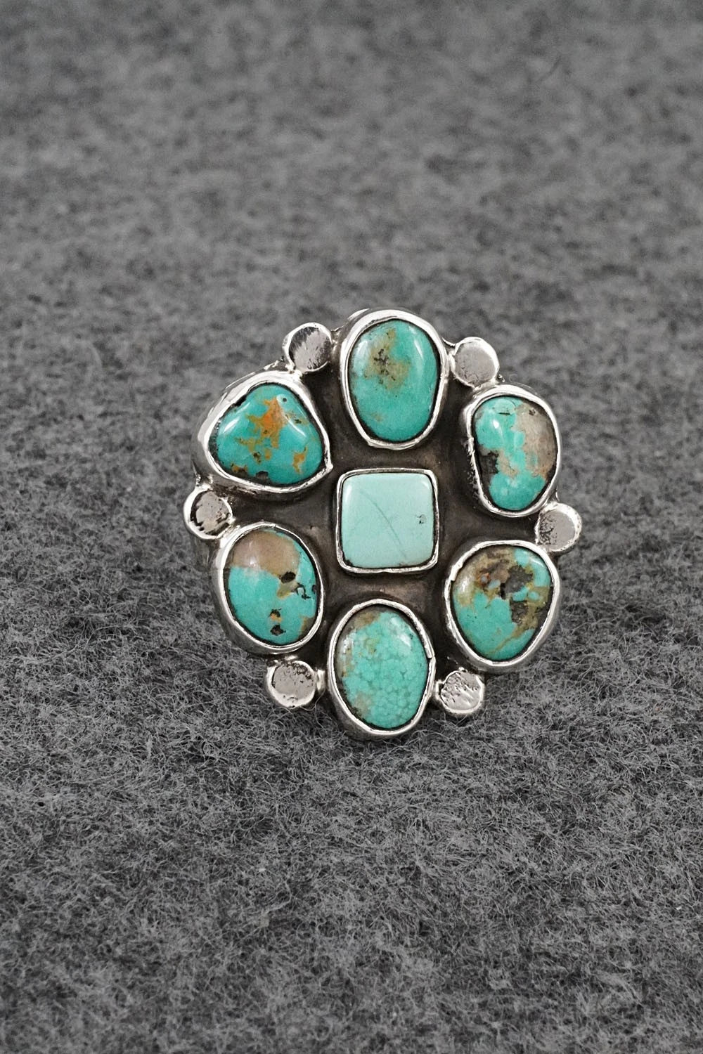 Turquoise & Sterling Silver Ring - Priscilla Reeder - Size 9