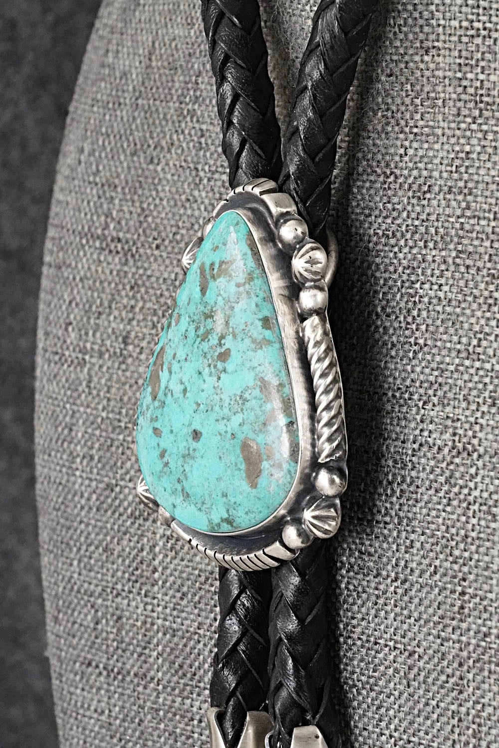 Turquoise & Sterling Silver Bolo Tie - Bob Becenti