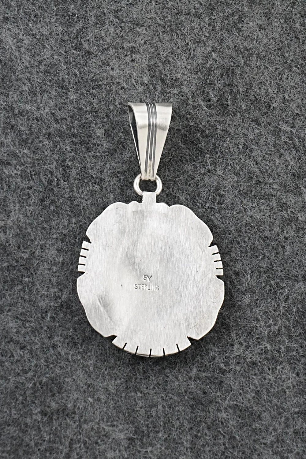 White Buffalo & Sterling Silver Pendant - Samuel Yellowhair