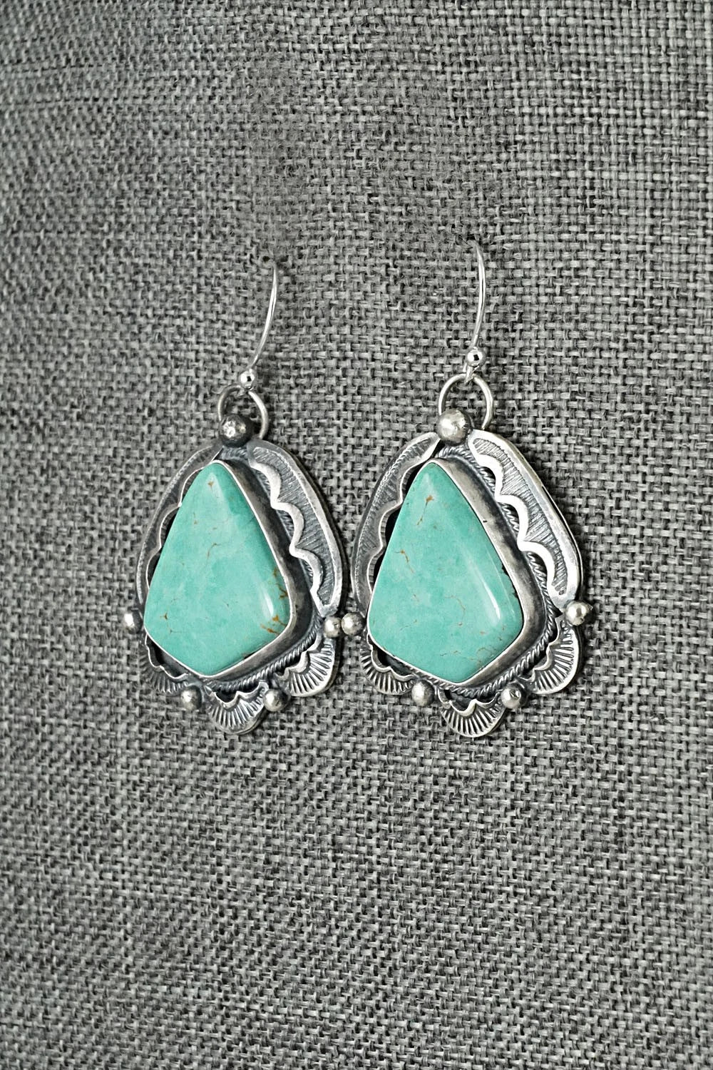 Turquoise & Sterling Silver Earrings - Jackson Hoskie