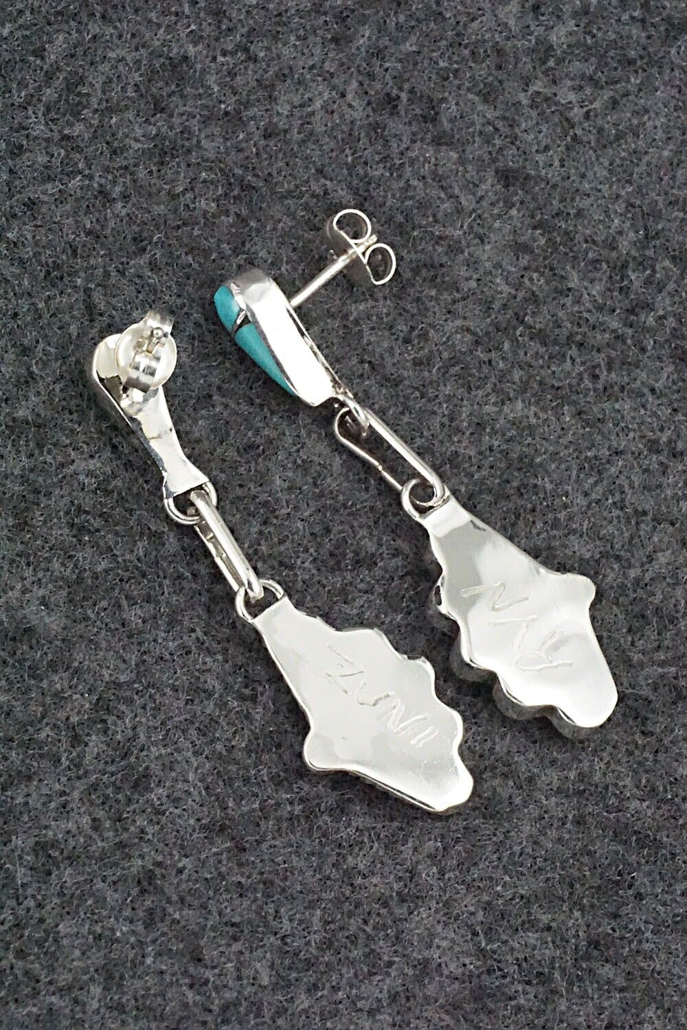 Turquoise and Sterling Silver Earrings - Velda Nastacio