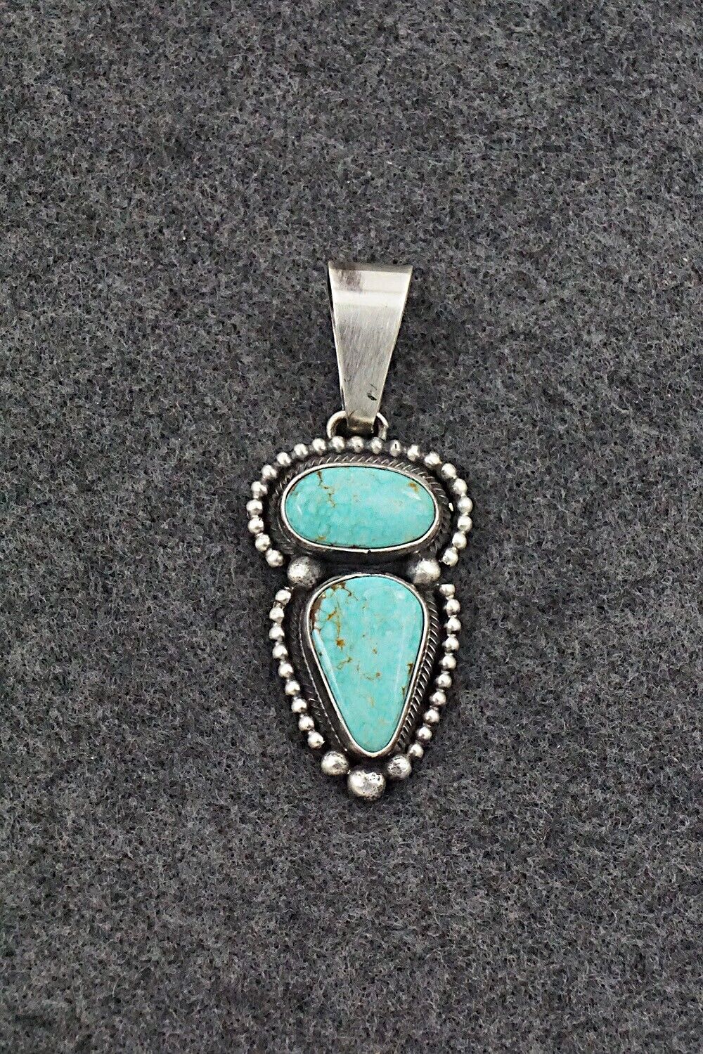 Turquoise & Sterling Silver Pendant - Darrin Livingston