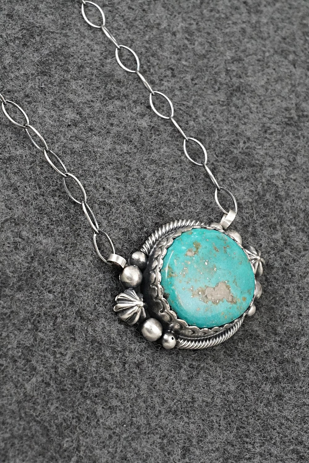 Turquoise & Sterling Silver Necklace - Mark Yazzie