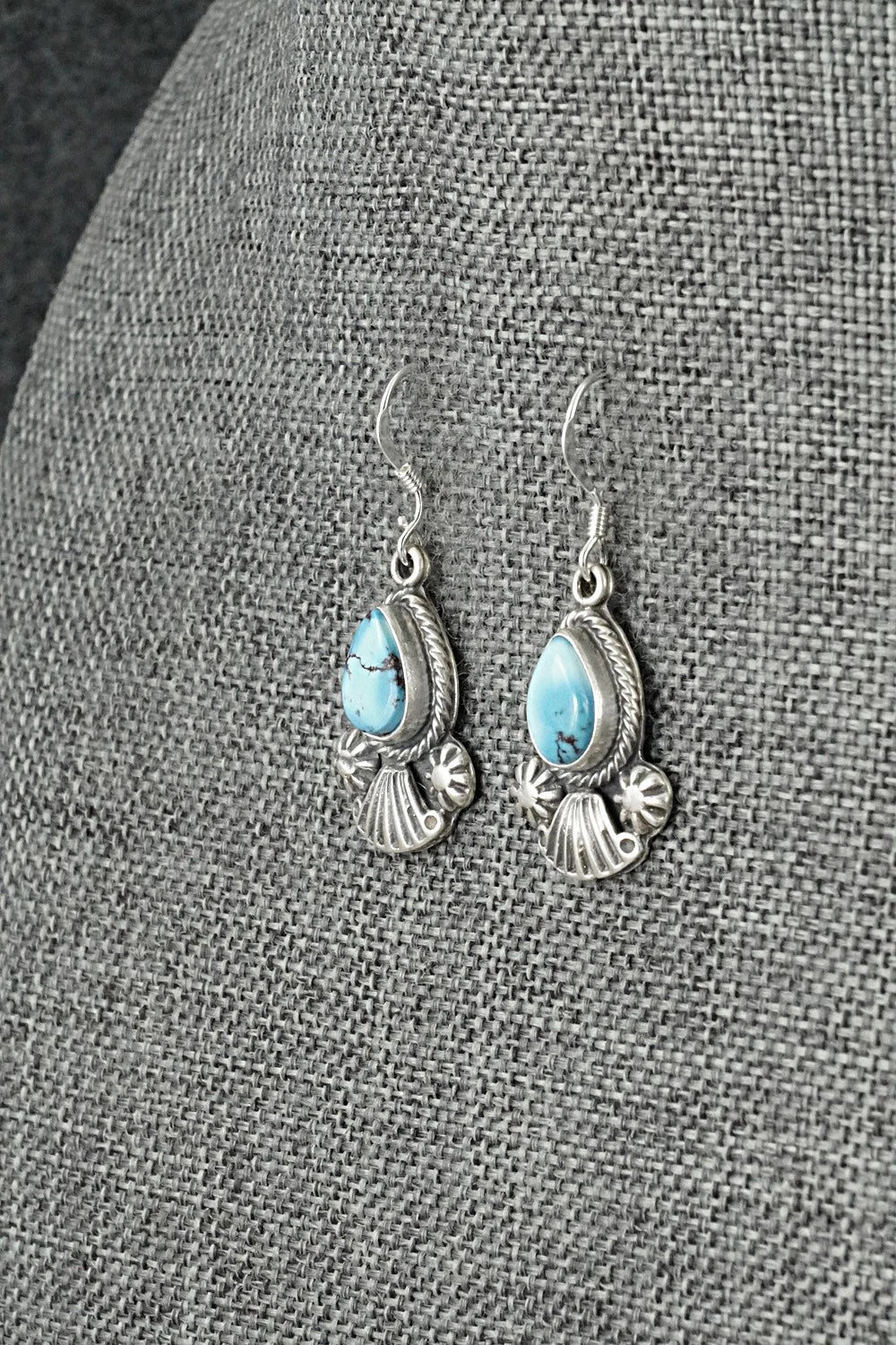 Turquoise & Sterling Silver Earrings - Verley Betone