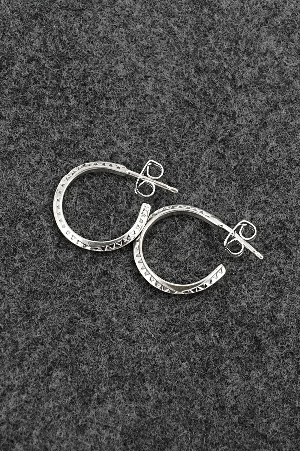 Sterling Silver Hoop Earrings - Elaine Tahe