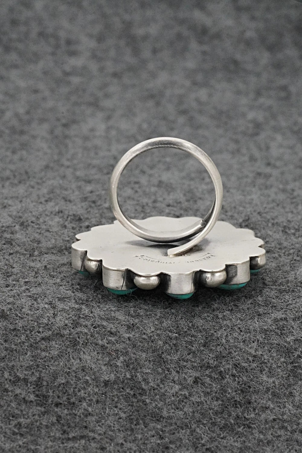 Turquoise & Sterling Silver Ring - Kathleen Livingston - Size Adjustable