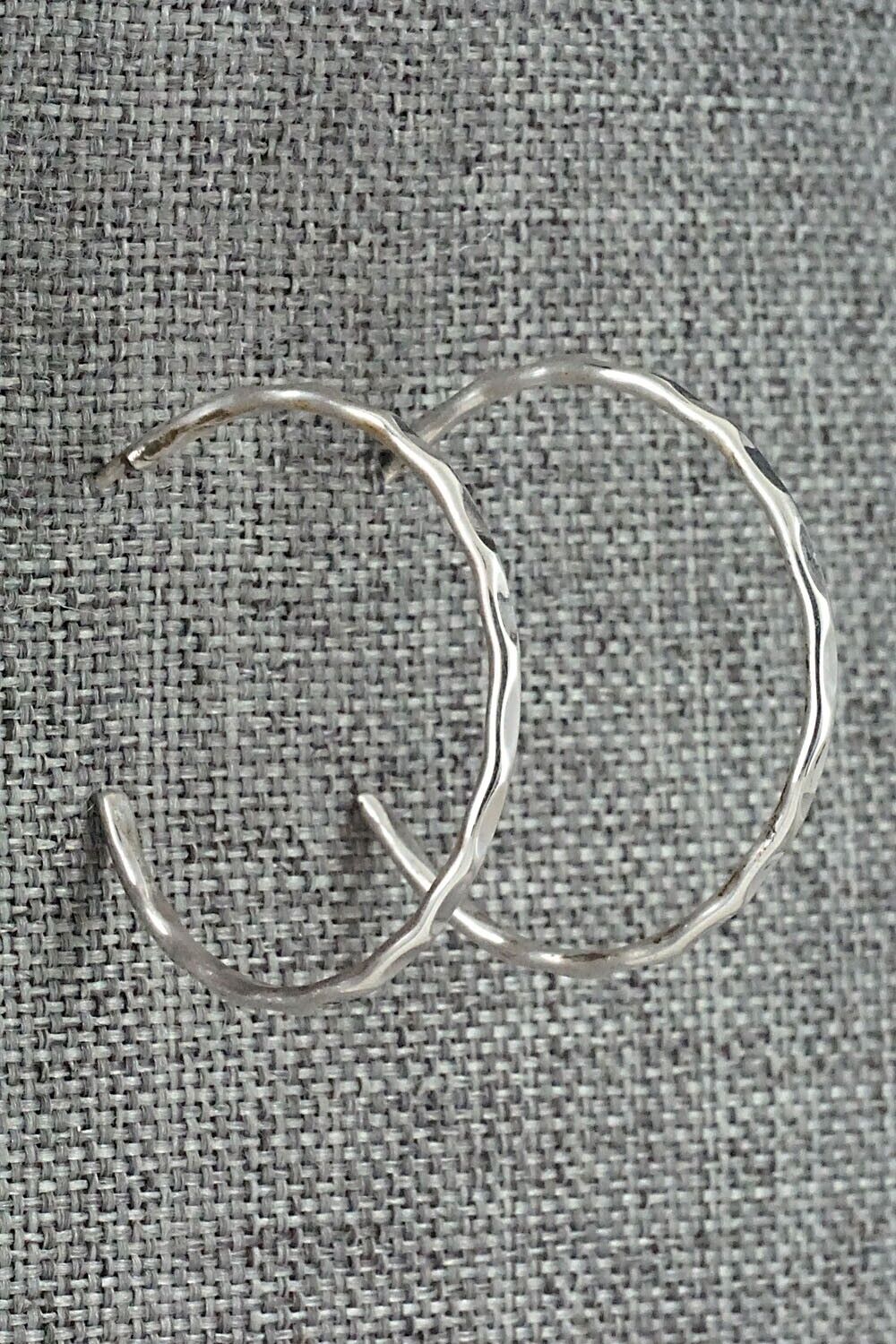 Sterling Silver Hoop Earrings - Elaine Tahe