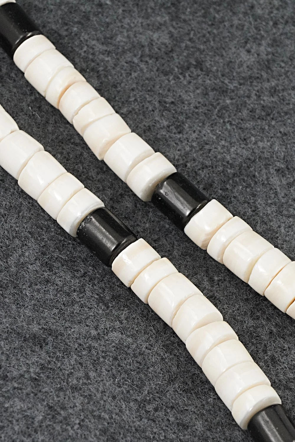 Turquoise, Melon Shell and Sterling Silver Necklace - Lupe Lovato