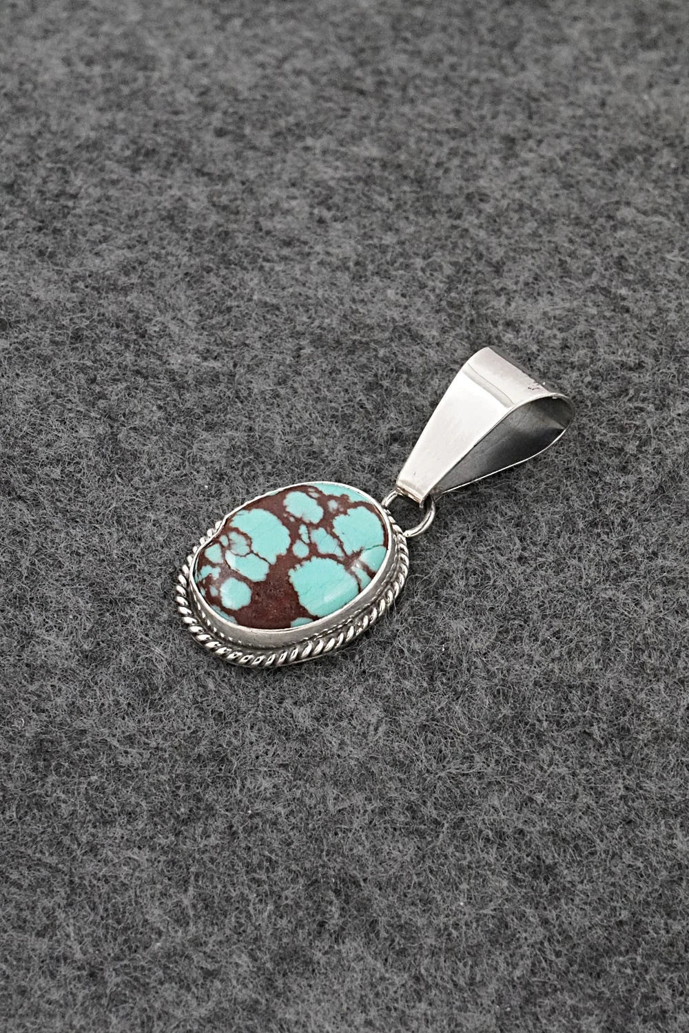 Turquoise & Sterling Silver Pendant - Eugene Gruber