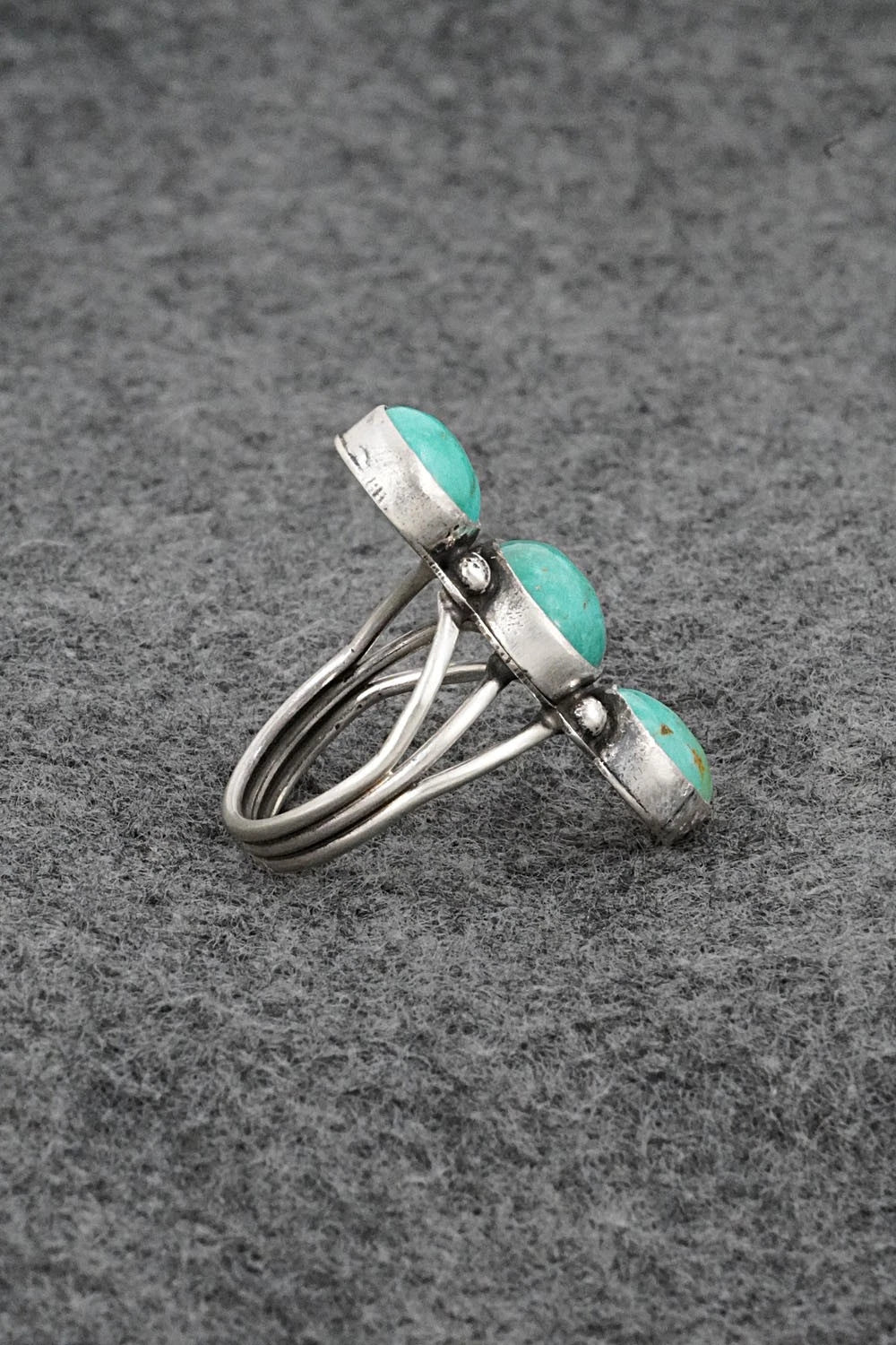 Turquoise & Sterling Silver Ring - Verley Betone - Size 8