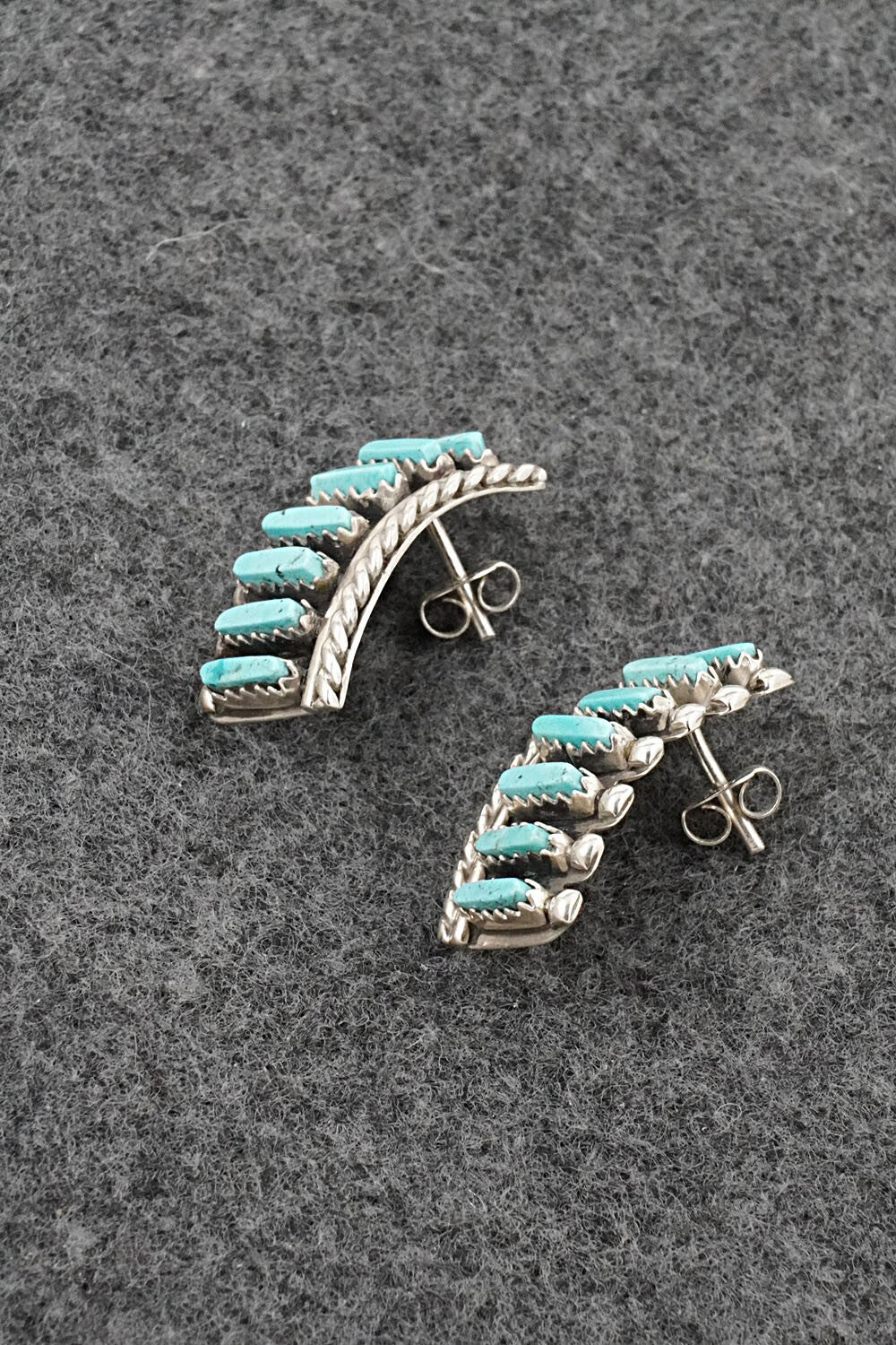 Turquoise & Sterling Silver Earrings - Charlie John
