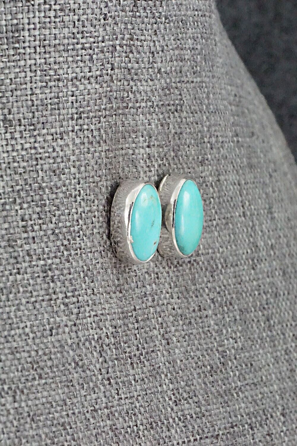 Turquoise & Sterling Silver Earrings - Marco Begaye