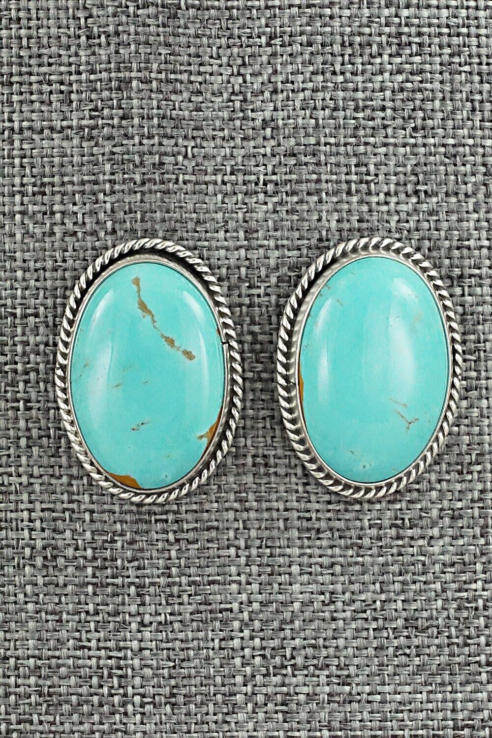 Turquoise & Sterling Silver Earrings - Rena Begay