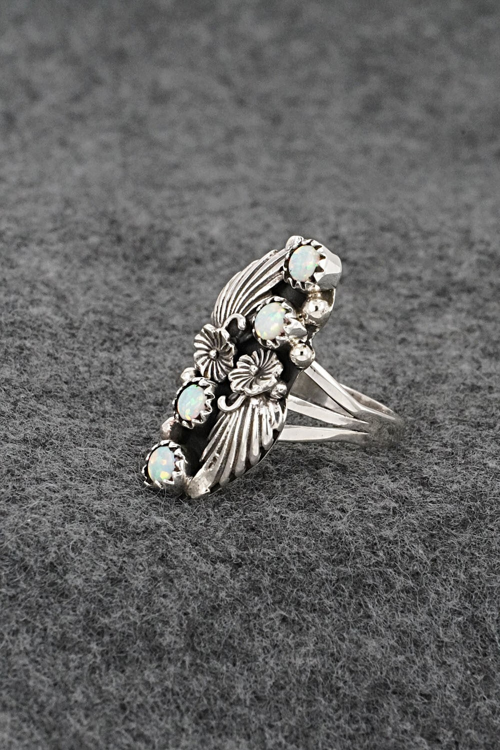 Opalite & Sterling Silver Ring - Judy Largo - Size 8
