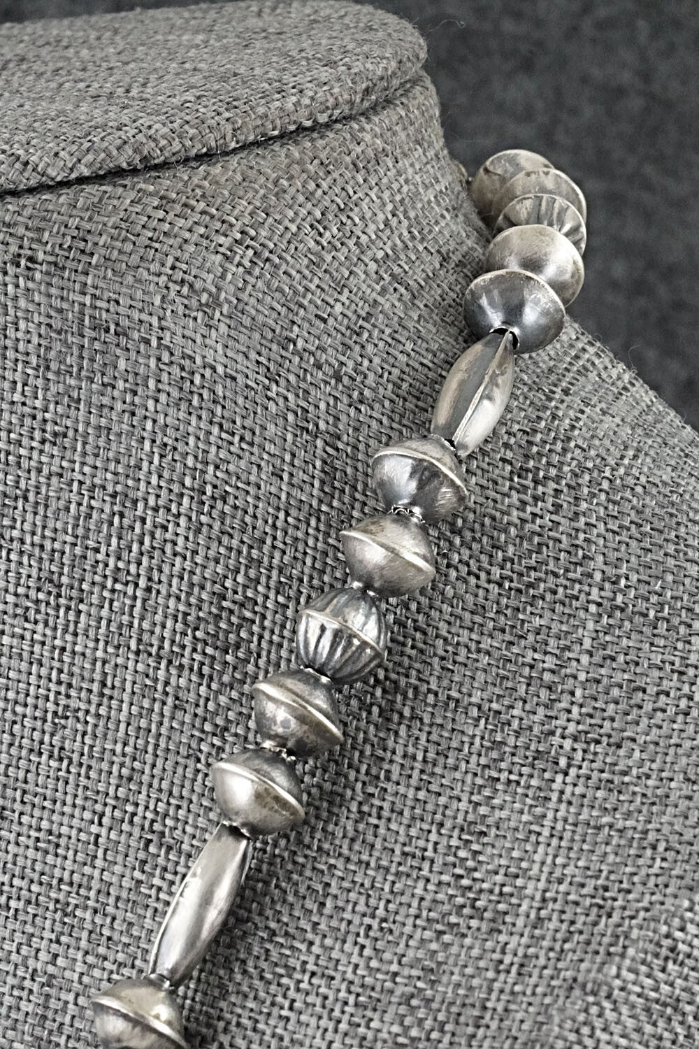 Sterling Silver Navajo Pearl Necklace 20" - Vintage