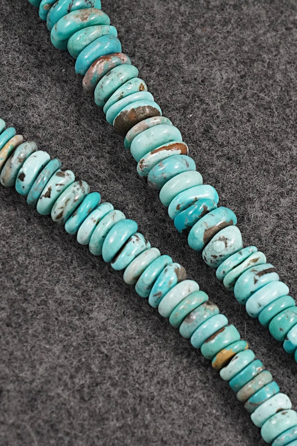 Turquoise & Sterling Silver Necklace 22" - Doreen Jake