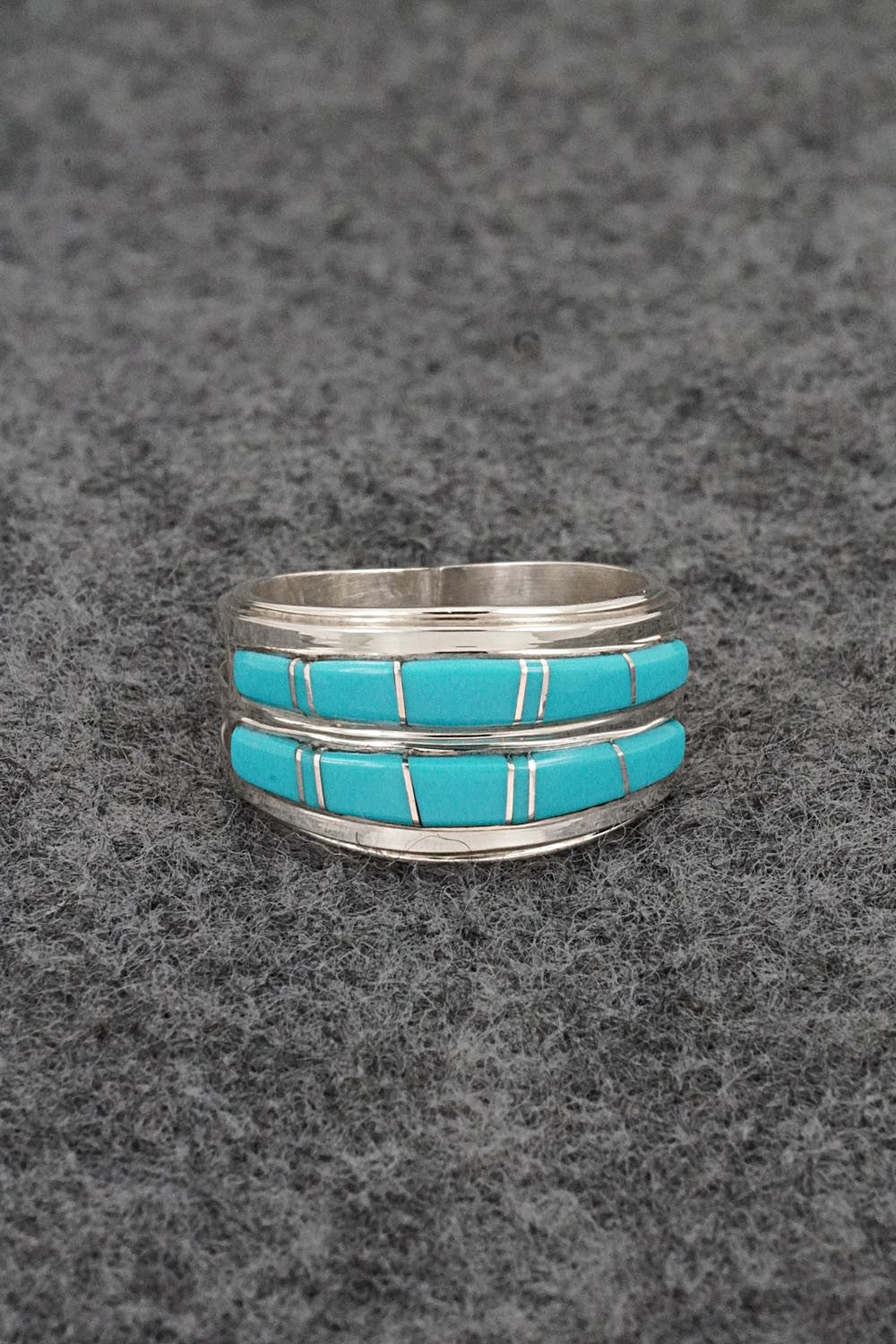 Turquoise & Sterling Silver Ring - Wilbert Muskett Jr. - Size 7.75