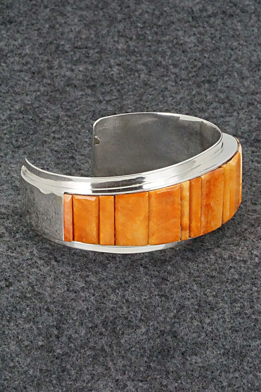 Spiny Oyster & Sterling Silver Bracelet - Harold Smith