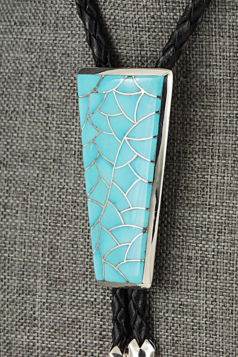 Turquoise & Sterling Silver Bolo Tie & Belt Buckle - Stuart Tucson