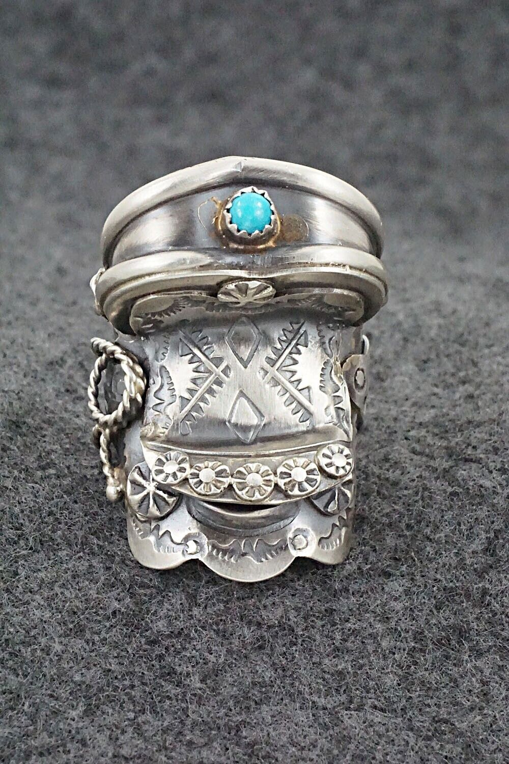 Turquoise & Sterling Silver Ring - Tim Yazzie - Size 9