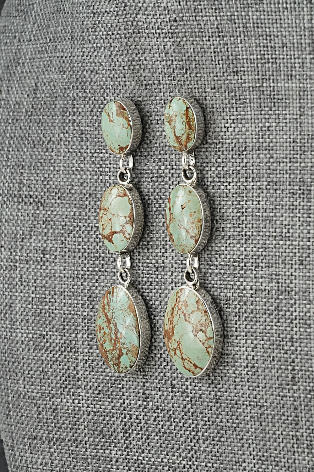 Turquoise & Sterling Silver Earrings - Irvin Tsosie