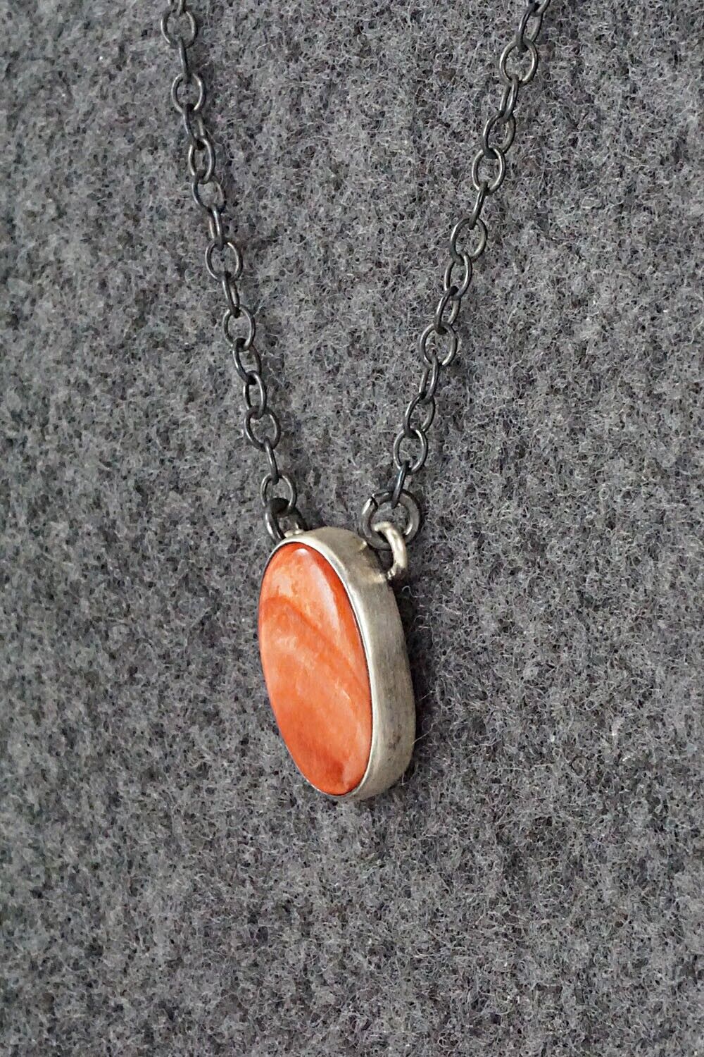 Spiny Oyster & Sterling Silver Necklace - Bernyse Chavez