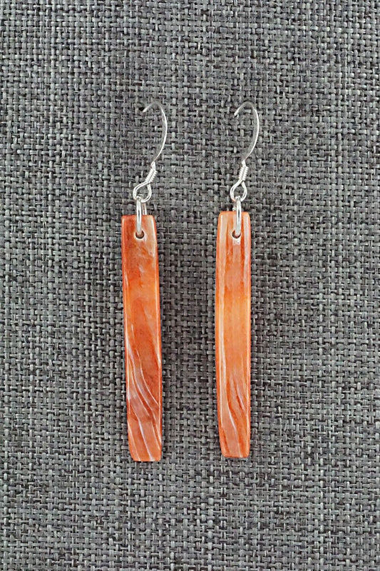 Spiny Oyster & Sterling Silver Earrings - Jesus Espino