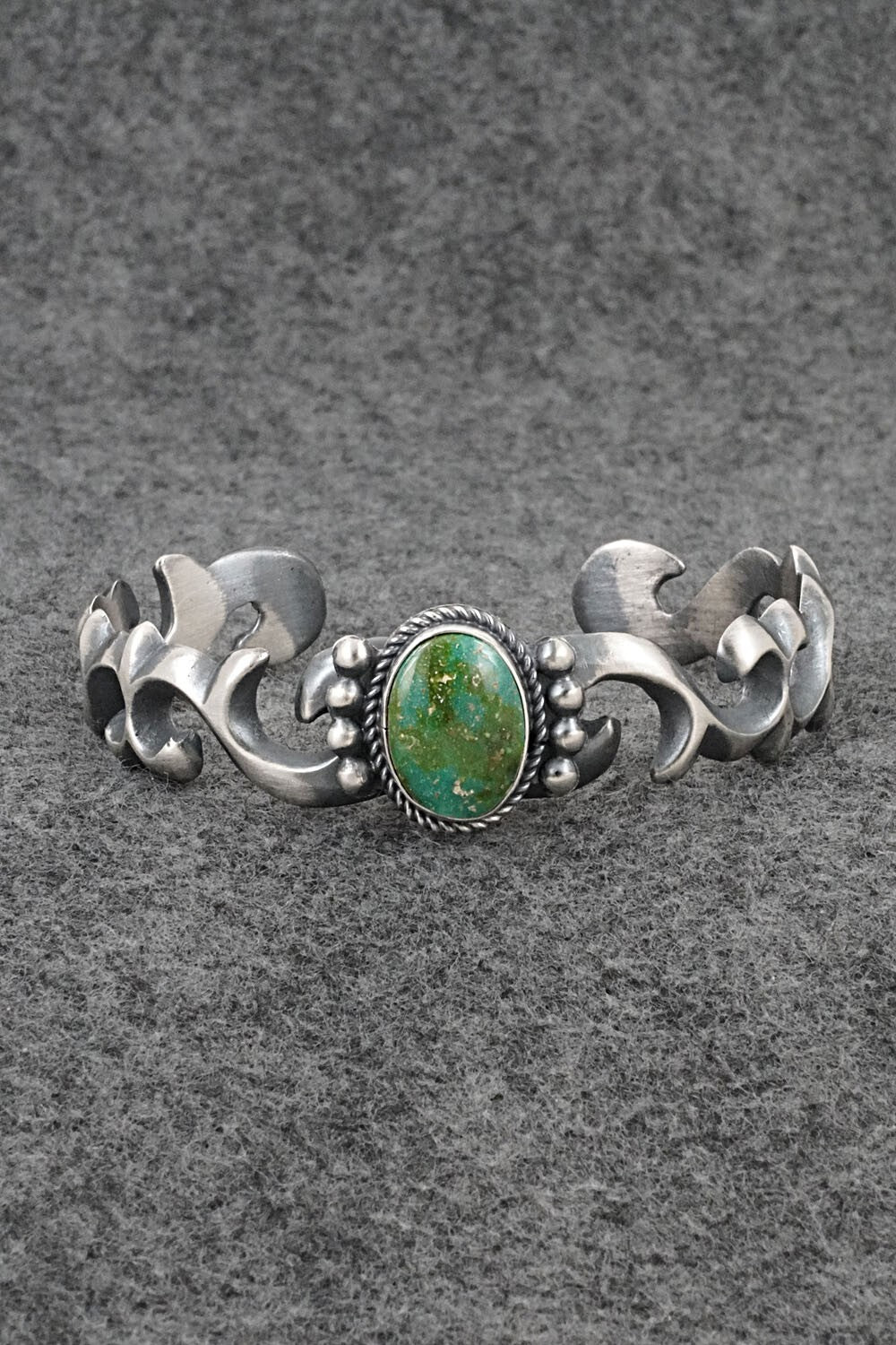 Turquoise & Sterling Silver Bracelet - Harrison Bitsue