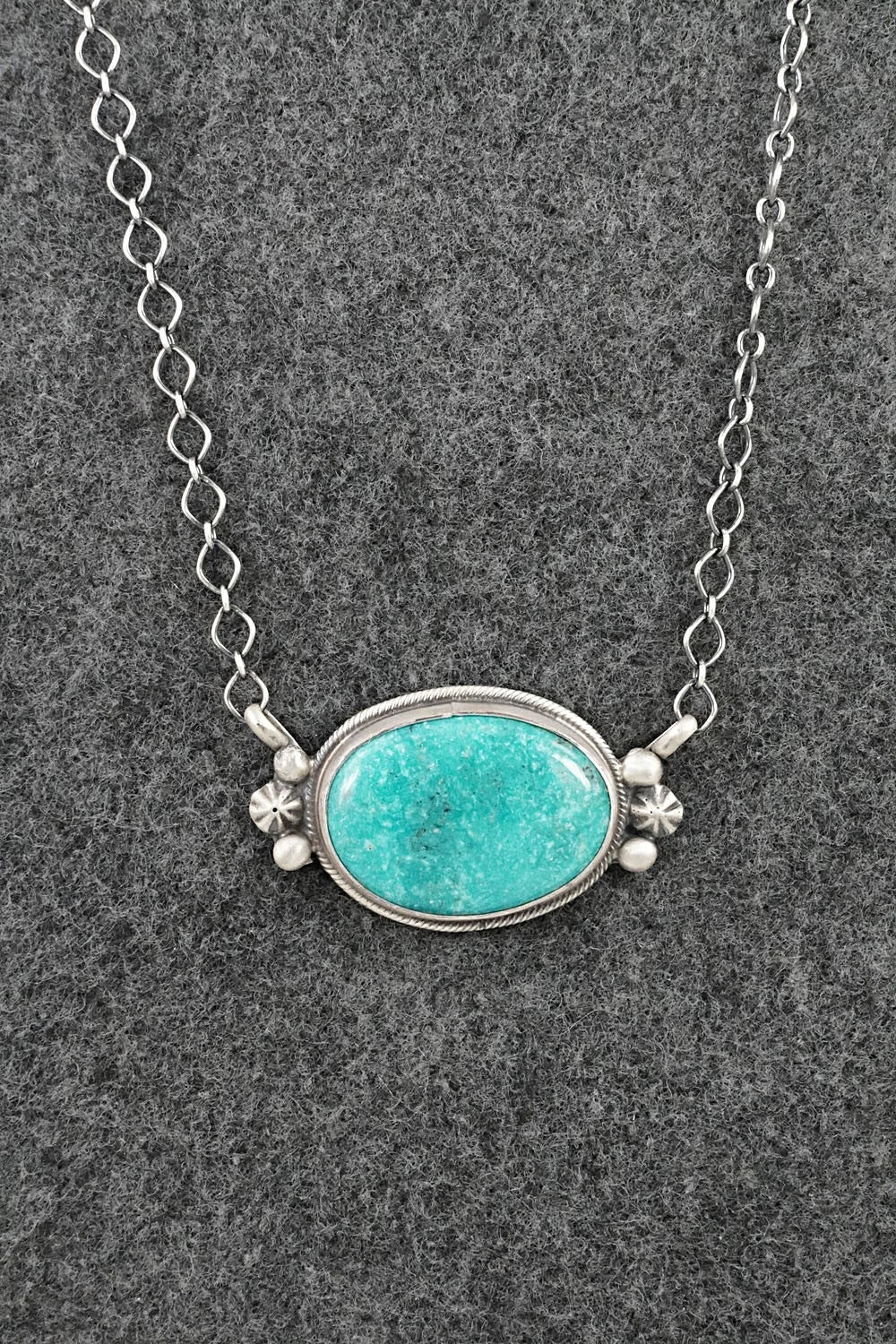 Turquoise & Sterling Silver Necklace - Darrin Livingston