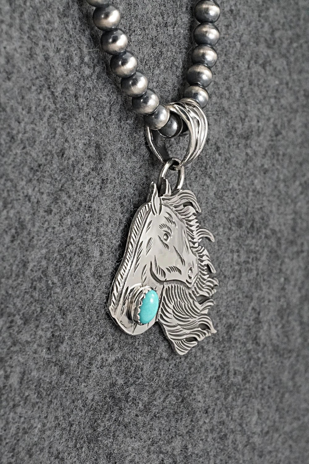 Turquoise & Sterling Silver Necklace - Jeremy Delgarito