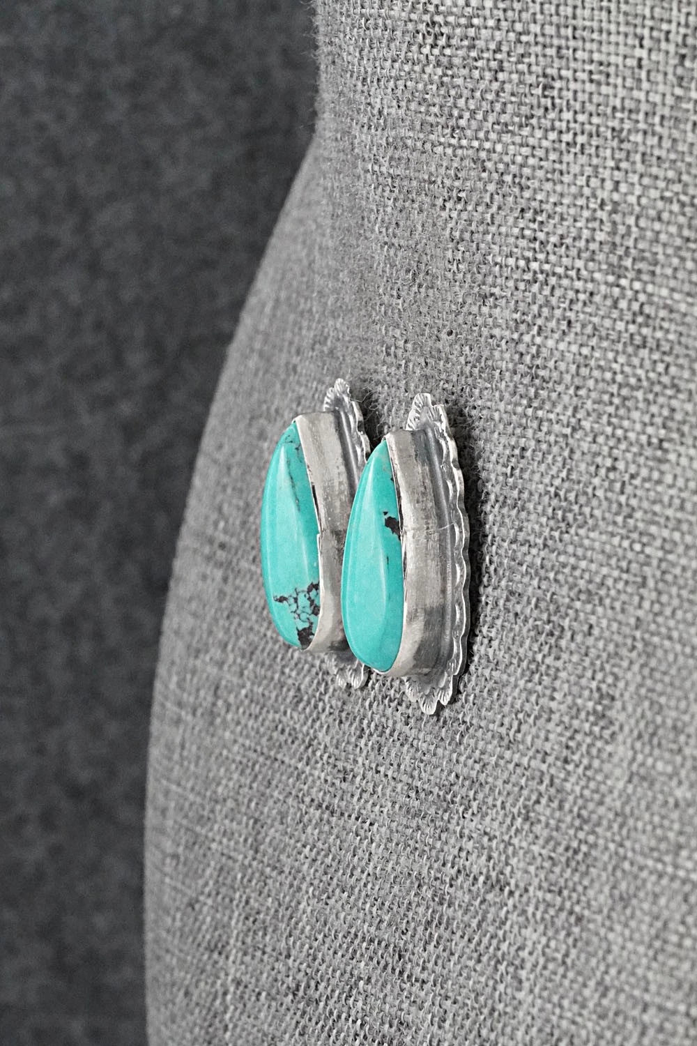 Turquoise & Sterling Silver Earrings - Carlos Francisco