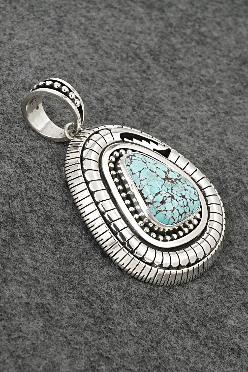 Turquoise and Sterling Silver Pendant - Jonathan Nez