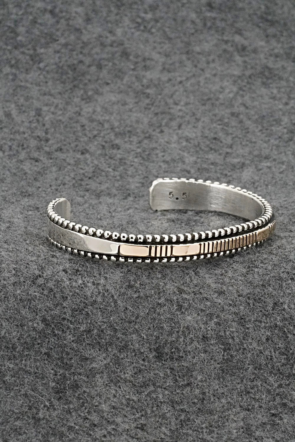 Sterling Silver and 14k Gold Bracelet - Jonathan Nez