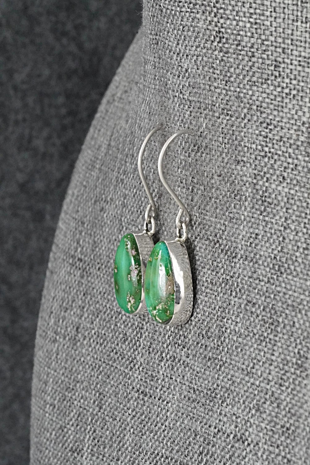 Turquoise & Sterling Silver Earrings - Eugene Gruber