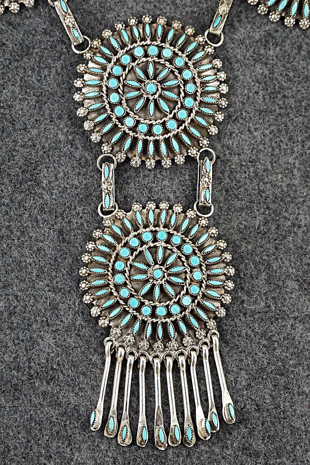 Turquoise & Sterling Silver Necklace Set - Merlinda Chavez