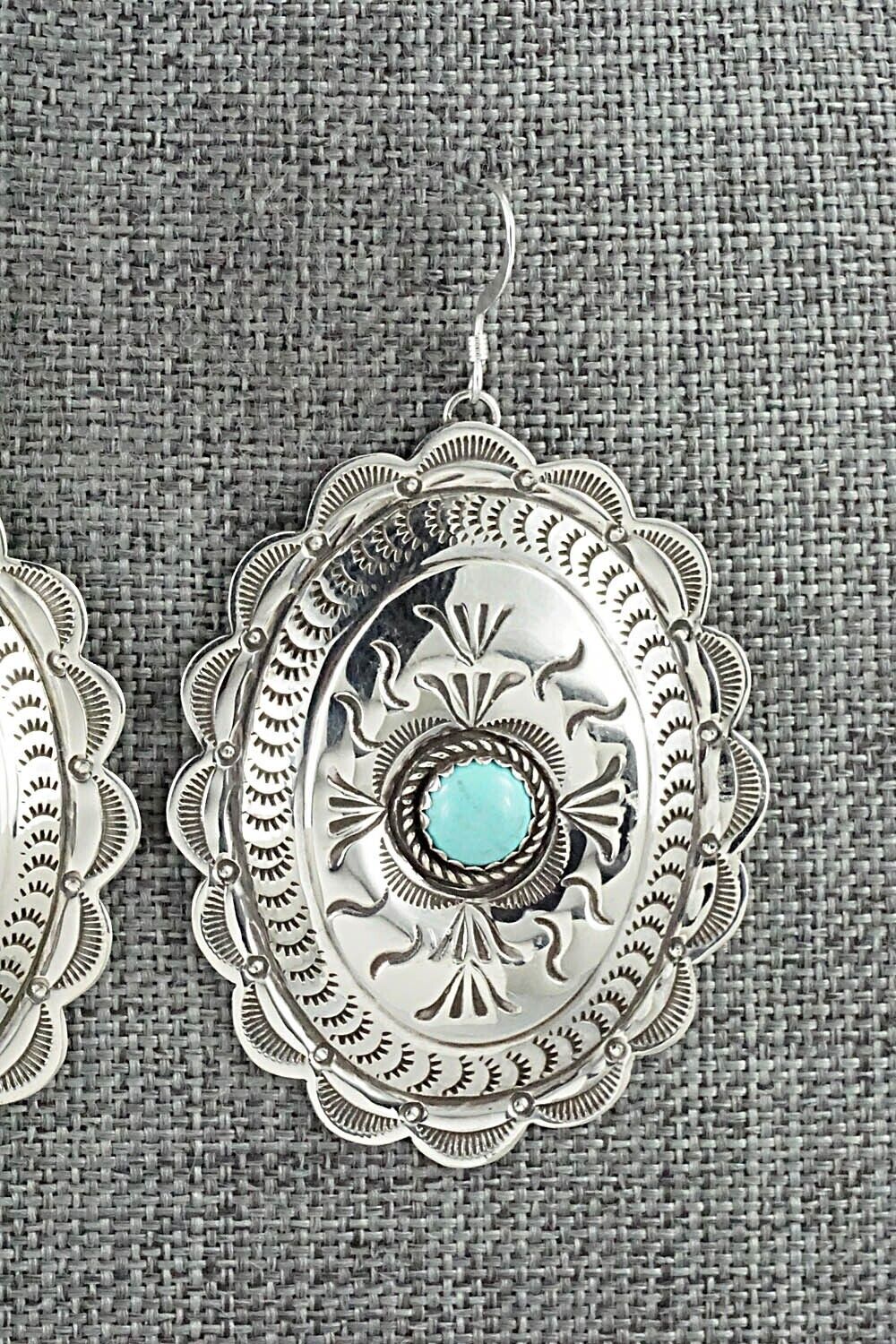 Turquoise and Sterling Silver Earrings - Jimmie James