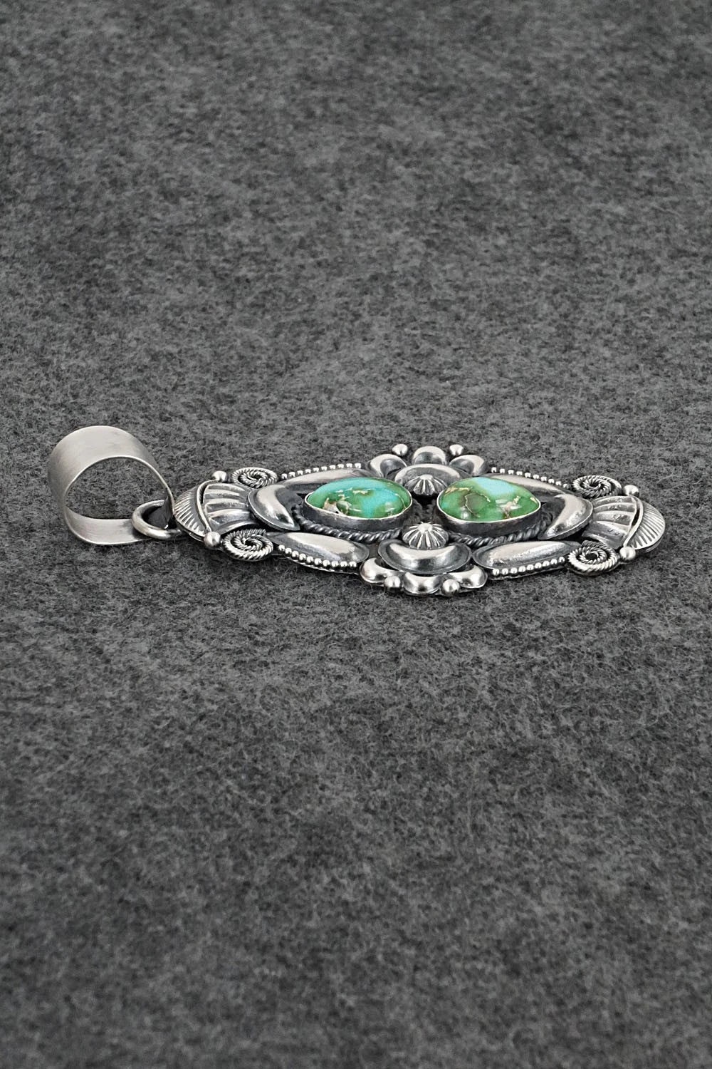 Turquoise and Sterling Silver Pendant - Derrick Gordon