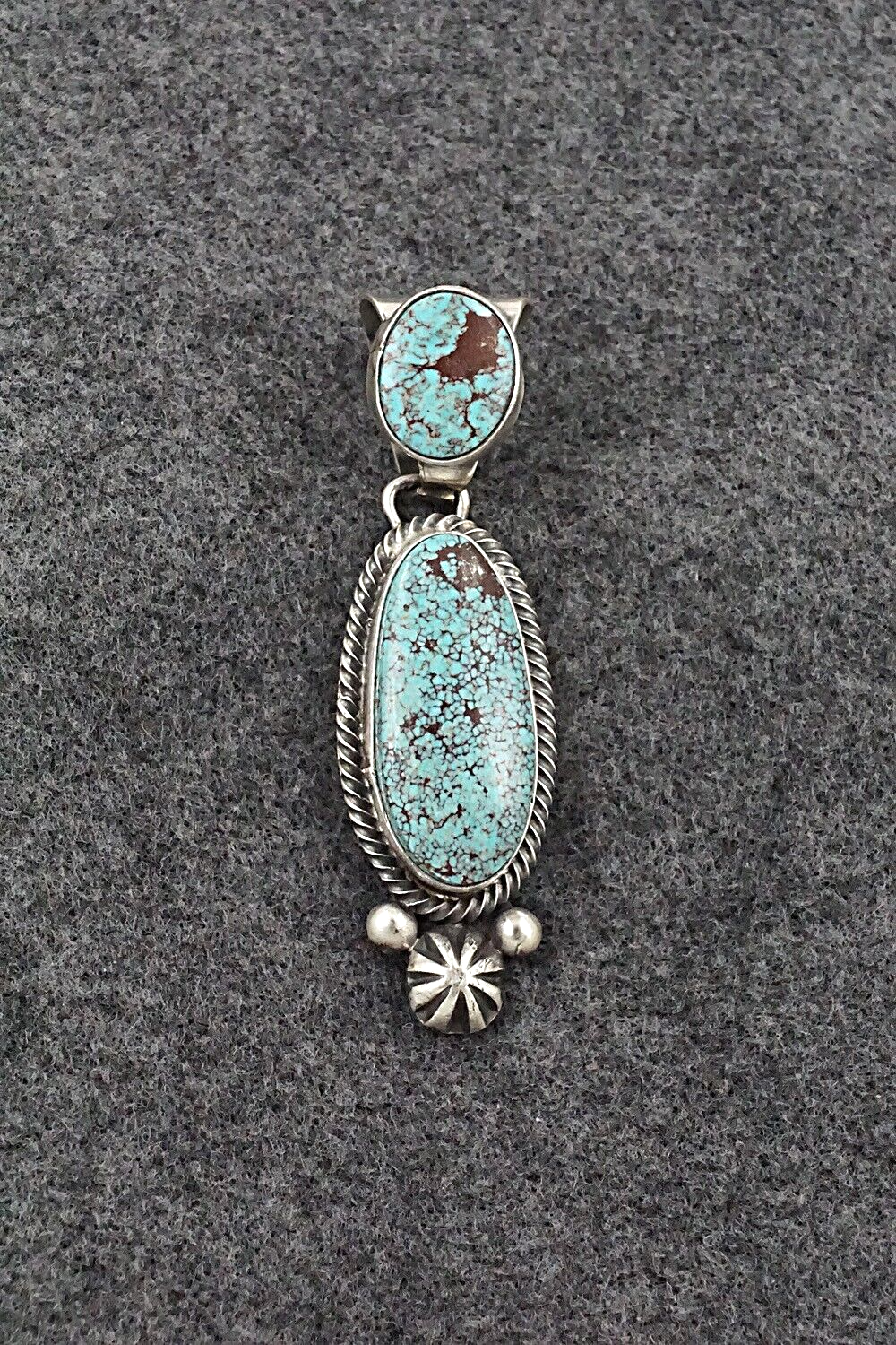 Turquoise & Sterling Silver Pendant - Darrin Livingston