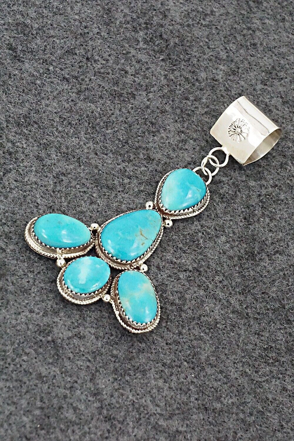 Turquoise & Sterling Silver Pendant - Ernest Hawthorne