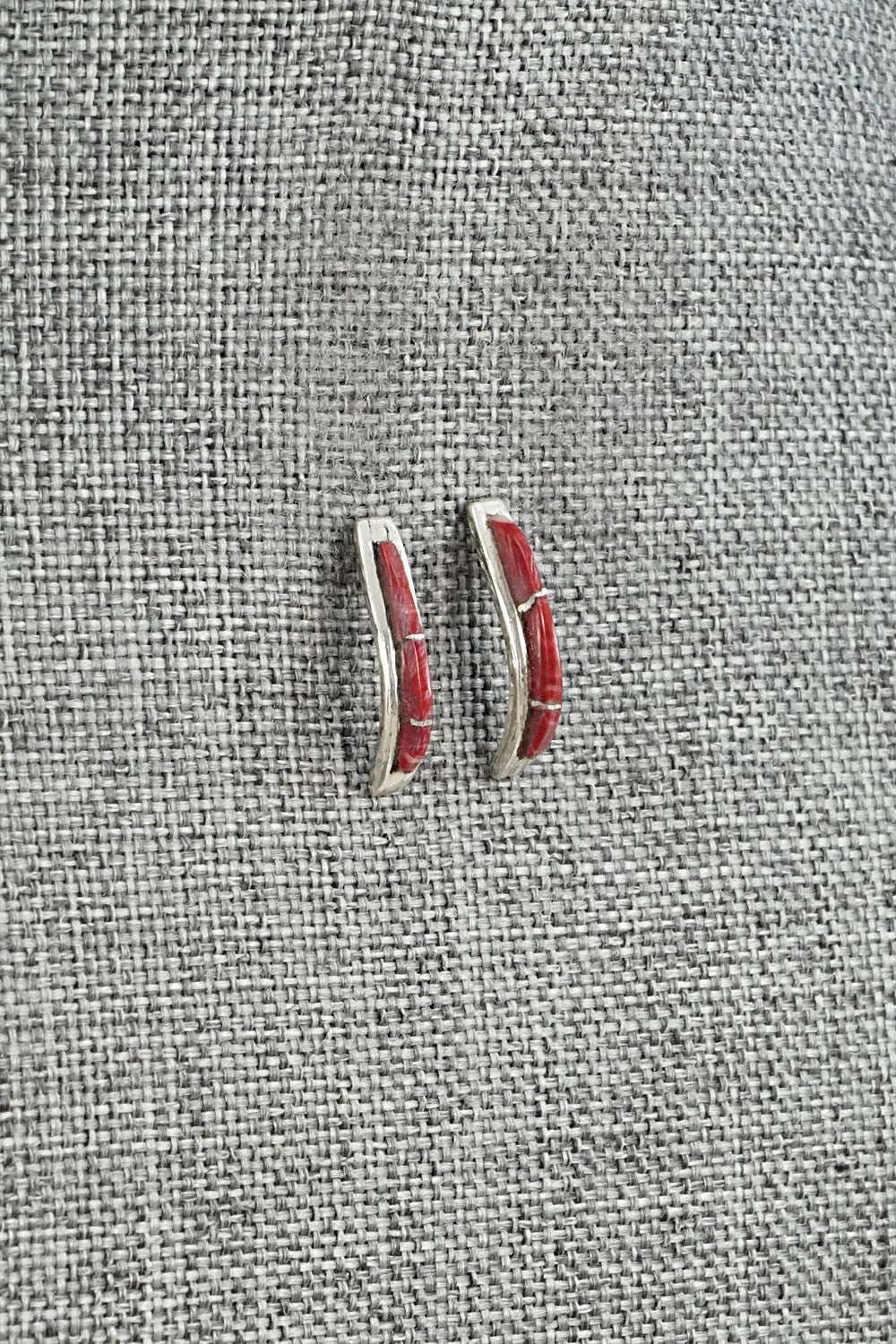 Coral & Sterling Silver Earrings - Kent Lonjose