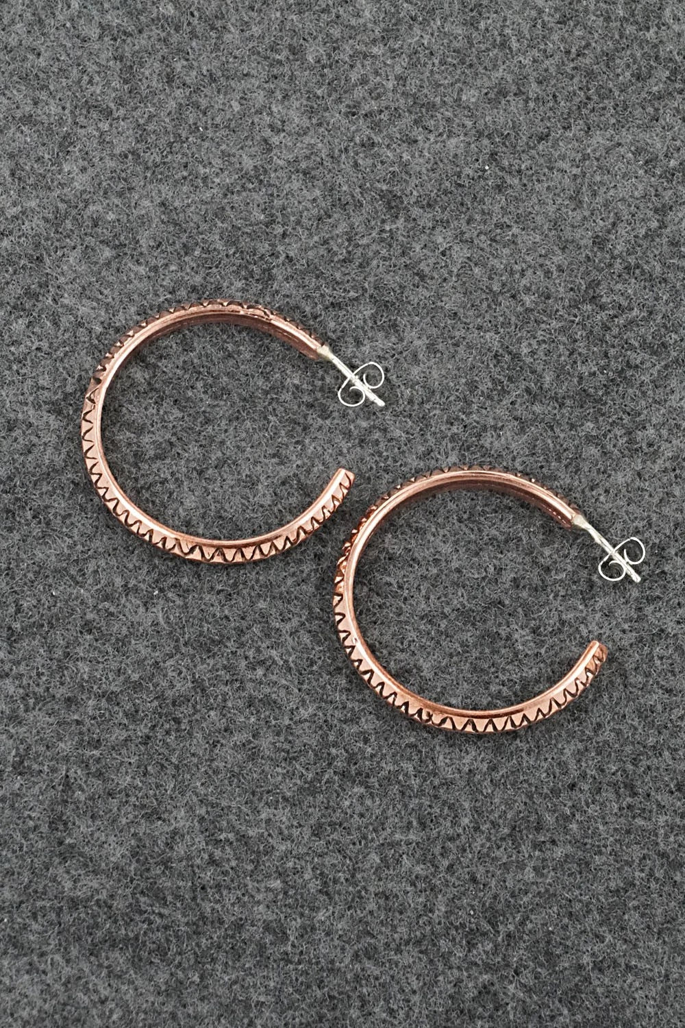 Copper Hoop Earrings - Elaine Tahe