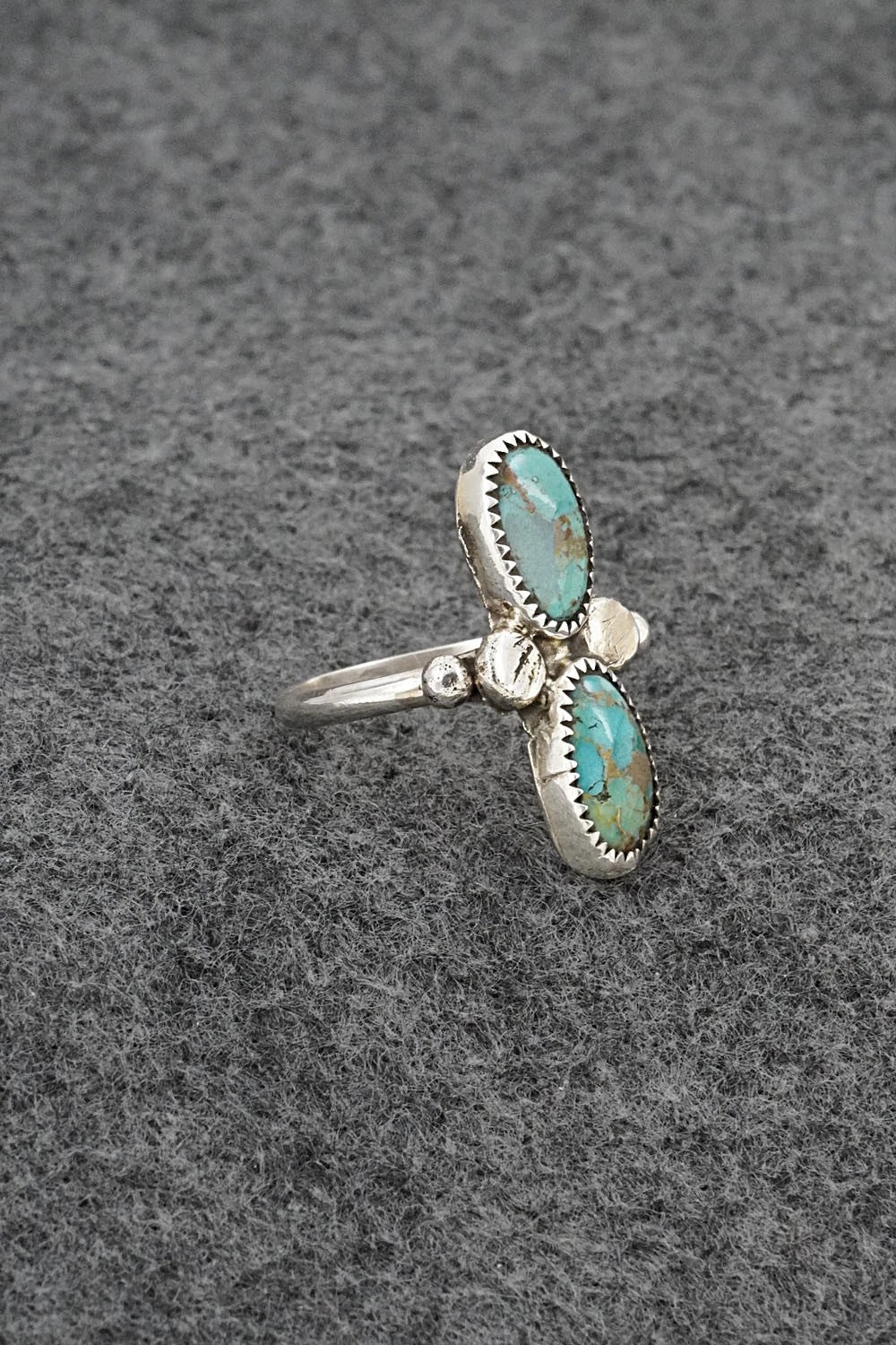 Turquoise & Sterling Silver Ring - Priscilla Reeder - Size 8