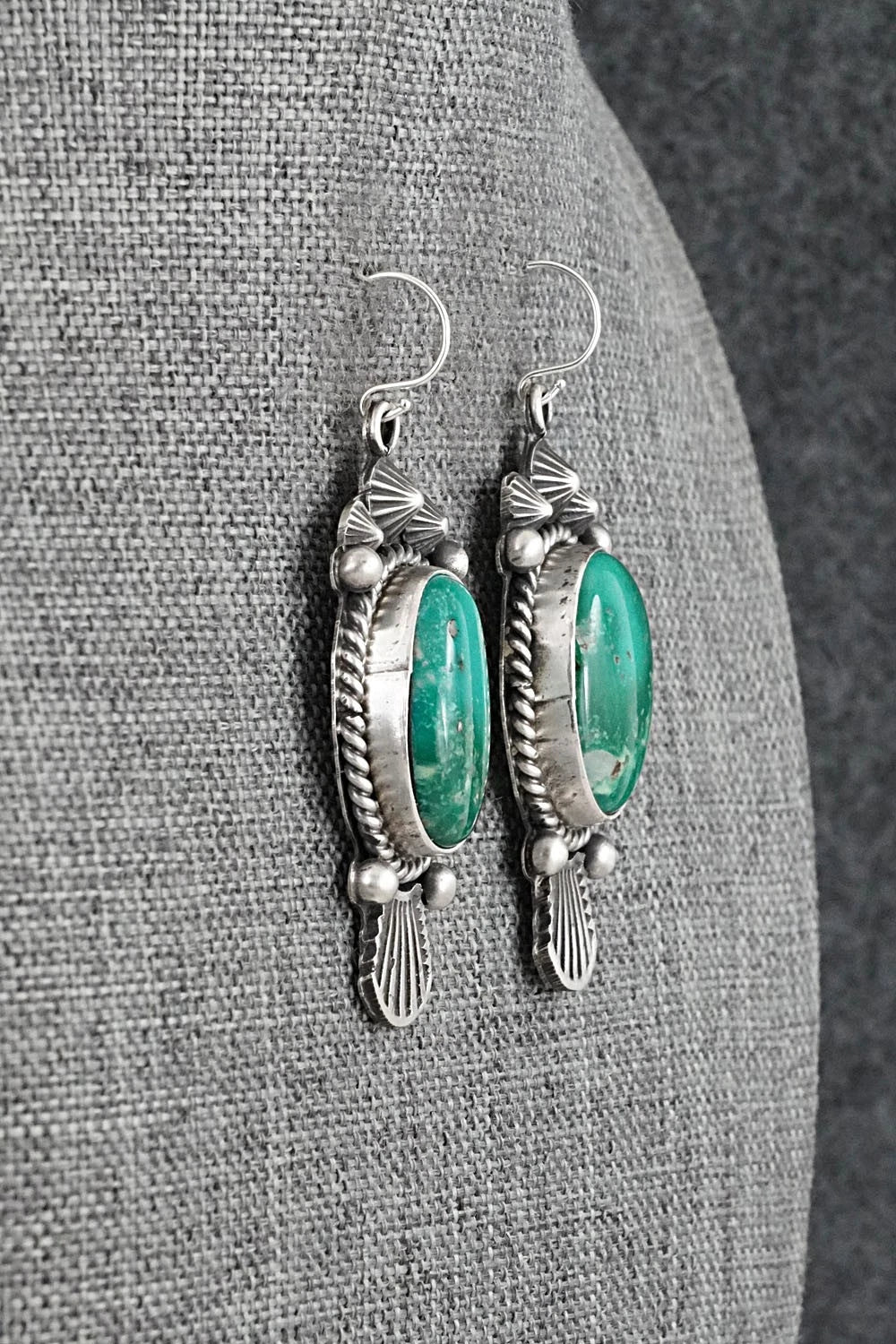 Turquoise & Sterling Silver Earrings - Michael Calladitto
