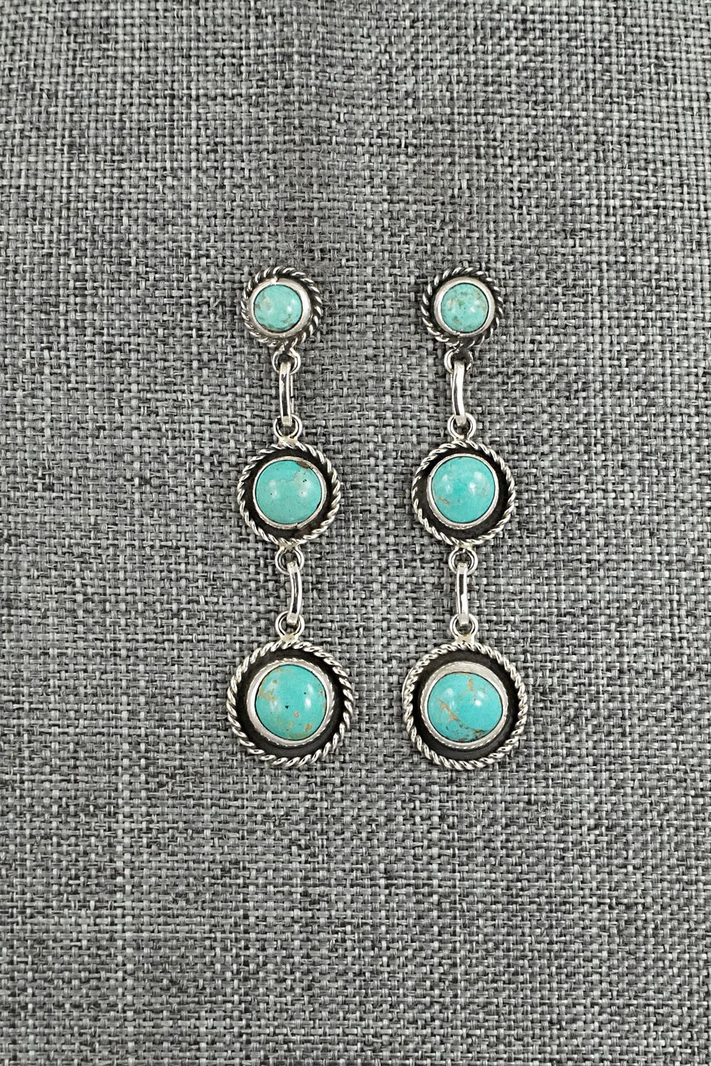 Turquoise & Sterling Silver Earrings - Martin Perry