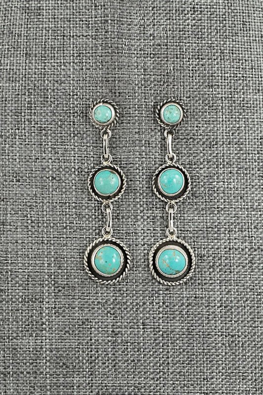 Turquoise & Sterling Silver Earrings - Martin Perry