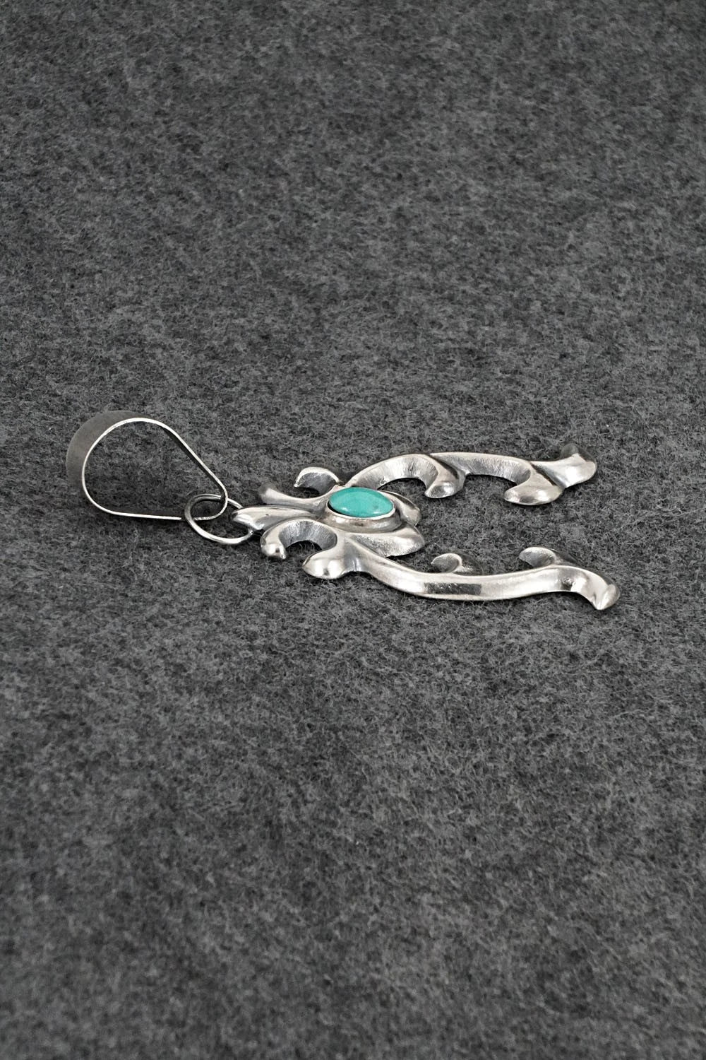 Turquoise & Sterling Silver Pendant - Eugene Gruber